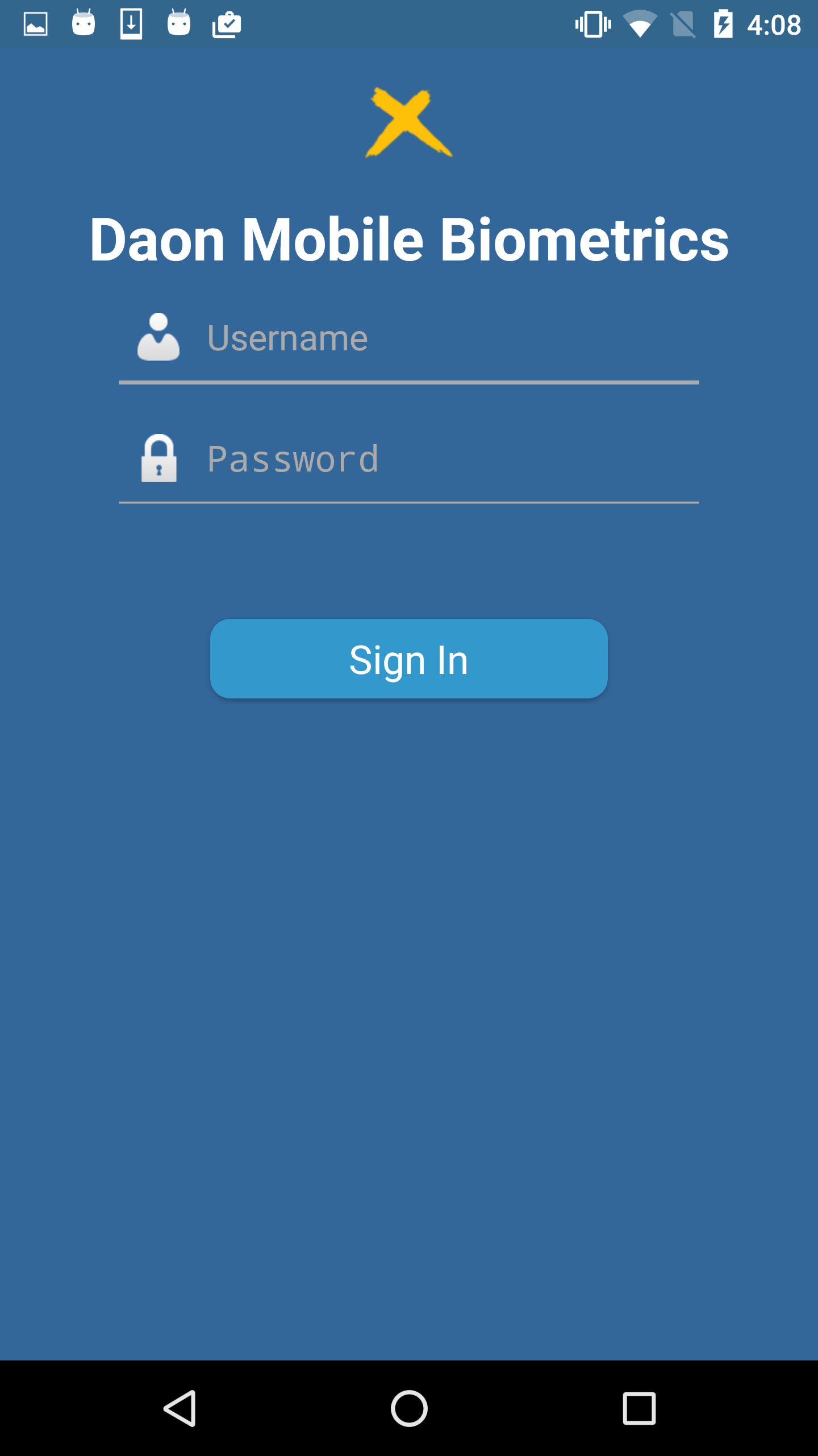 Android application Daon Mobile Biometrics screenshort