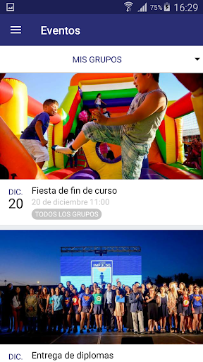 Android application Mi Impulso screenshort