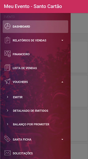 Android application Meu Evento - Santo Cartão screenshort