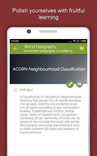 Screenshot of World Geography Dictionary