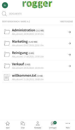 Rogger-App Screen 3