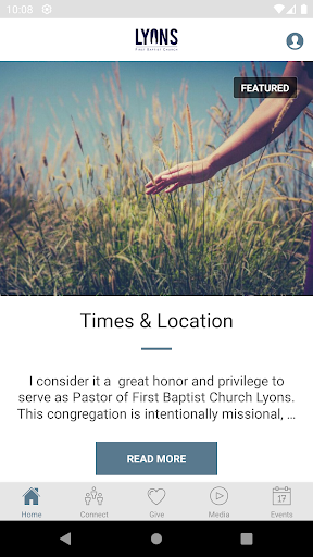 Android application Lyons FBC screenshort