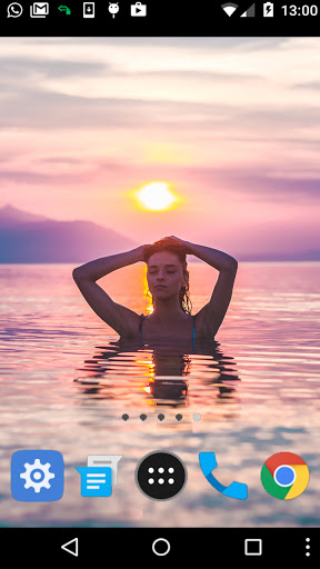 Android application beach girl wallpaper screenshort