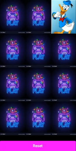 Android application MemoryGame screenshort