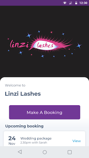 Android application Linzi Lashes screenshort
