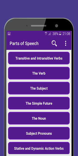 Basic Parts of Speech Screen 2