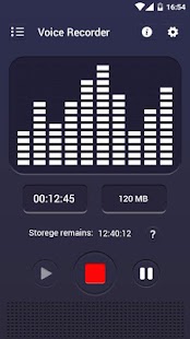 Snímek obrazovky pro nahrávání hlasu pro