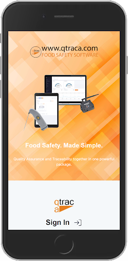 Android application QTRACA Food Safety screenshort