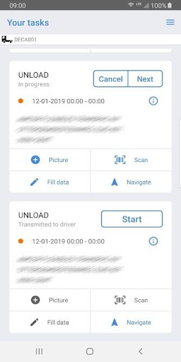 Navitrans Driverapp Screen 2