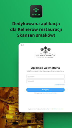 Aplikacja restauracji Screen 2