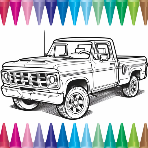 Pickup Truck Coloring Book