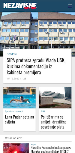 Android application Nezavisne novine screenshort