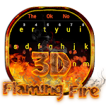 Cover Image of Download 3D Red Flaming Fire Keyboard 10102 APK