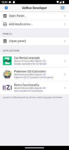Android application iiziRun Developer screenshort