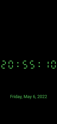 Android application Big Clock Screen Saver screenshort