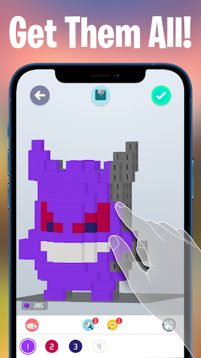 Poke Color By Number 3D Coloring Pixel Art