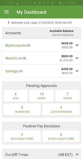 Android application Citizens Treasury Management screenshort