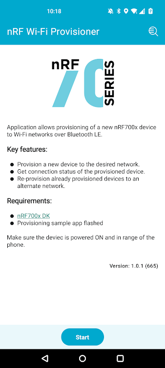 nRF Wi-Fi Provisioner - 1.0.2 - (Android)