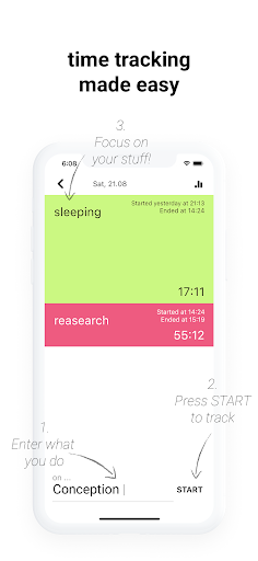 Android application timestic: tracking made easy screenshort