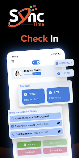 Android application Sync Time screenshort