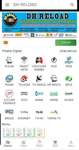 Android application DH Reload - Agen Pulsa, Token screenshort