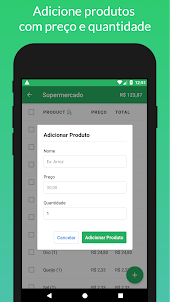 Supermercado: Lista de compras