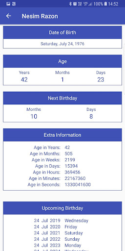 Age Calculator Screen 3
