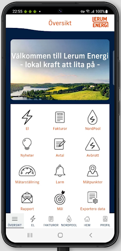 Android application Lerum Energi screenshort