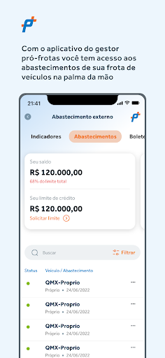 Android application Pró-Frotas - Gestor screenshort