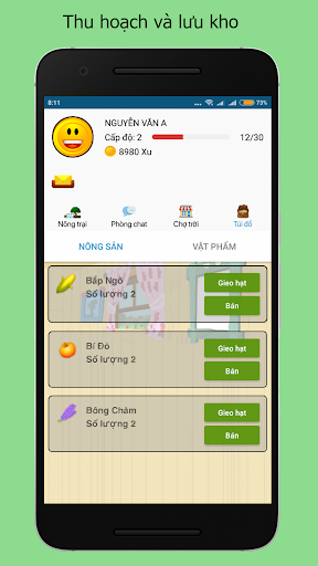 Chat Kiem Tien - Game Nu00f4ng Tru1ea1i Uy Tu00edn Nhu1ea5t 3.1 screenshots 5