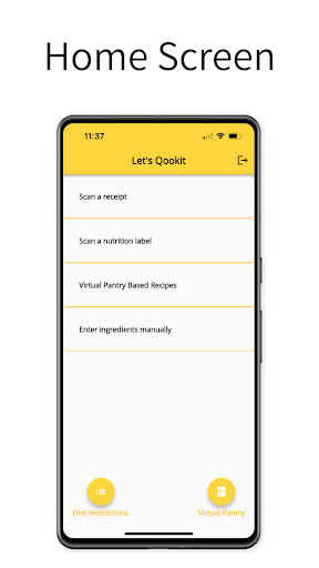 Android application Qookit screenshort