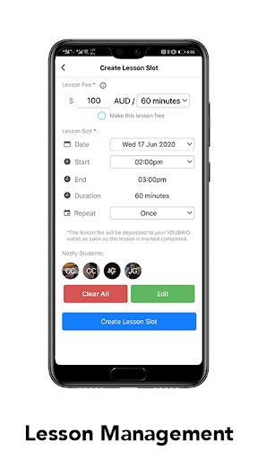 YOUBRIO Online Lesson Anywhere Screen 2