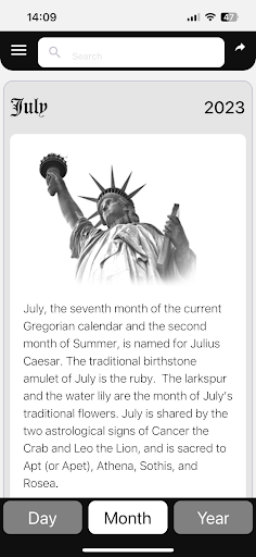 Year and a Day Pagan Calendar Screen 2