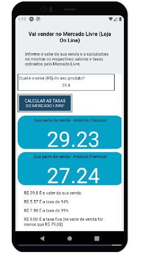 Calcular taxas cobradas pelo M Screen 3