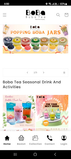 Android application Boba Tea Company screenshort