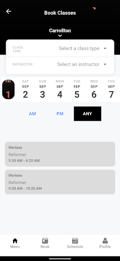 Pilates Mixology App Screen 3