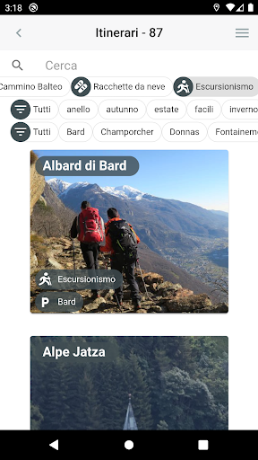 Android application Monterosa Outdoor screenshort