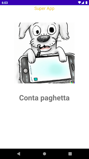 Android application Conta paghetta screenshort