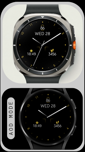 Minimal Gold v21 Watch Face screenshot 5