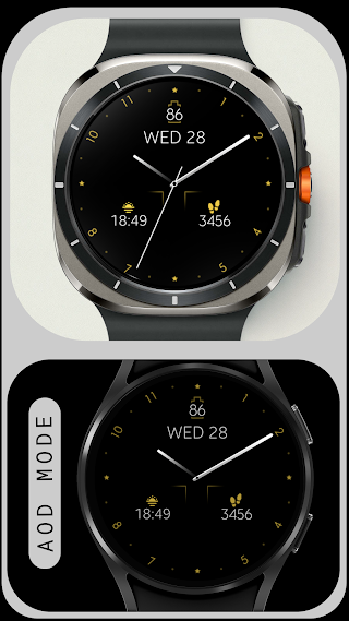 Minimal Gold v21 Watch Face screenshot 5