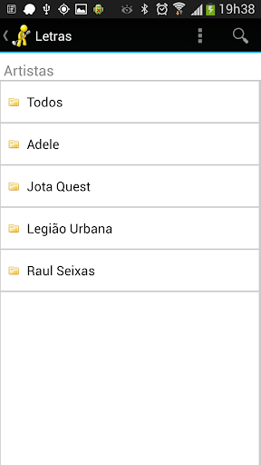 Android application Lyrics screenshort
