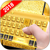 Golden Smart Keyboard with Emoji icon