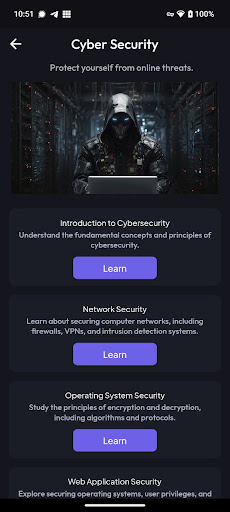 Android application CyberGuard Academy screenshort