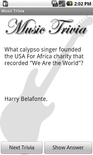 Android application Music Trivia Collection screenshort