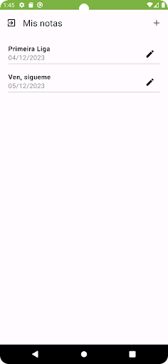 Android application App Notes screenshort