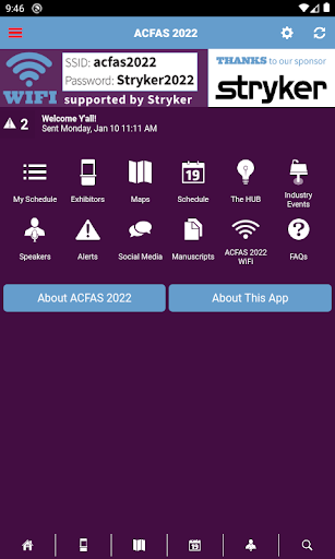 ACFAS Annual Scientific Conf. Screen 2