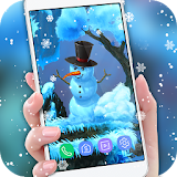 Winter Snow Night Live Wallpaper: Falling 3D Snow icon