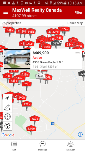 Android application MaxWell Realty Home Search screenshort