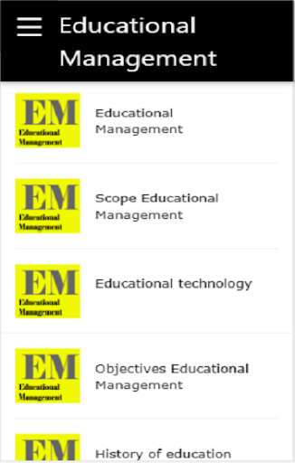 Android application Educational Management screenshort