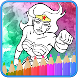 How to color Wonder Woman Adult Coloring Pages icon